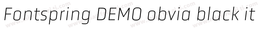 Fontspring DEMO obvia black italic字体转换